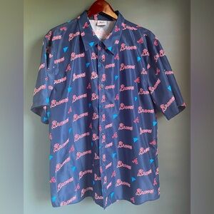 Atlanta Braves Coors Light Casual Button Down Short Sleeve Shirt